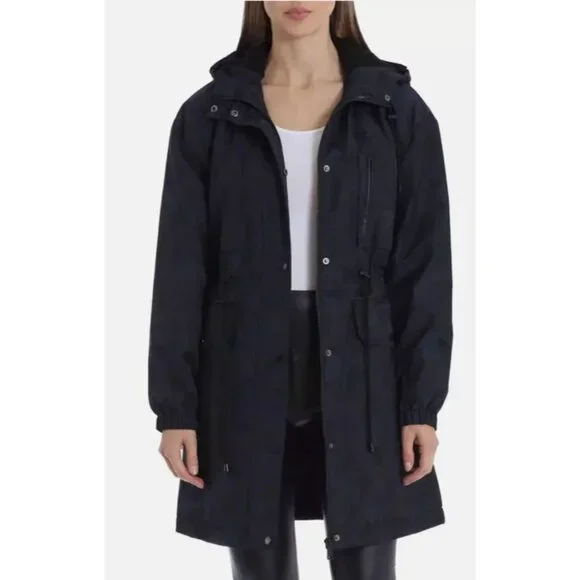 Anthropologie Avec Les Filles Star Camo Jacket Parka Sherpa Lined Long Length S - Picture 4 of 16